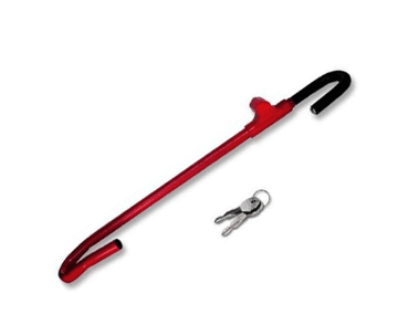 Trava de segurança automotiva vermelha